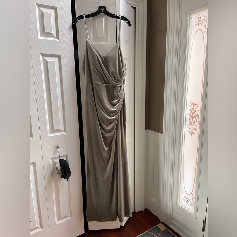 Brand new with tag, Sage velvet dress